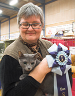 Sarantoya with her rosette